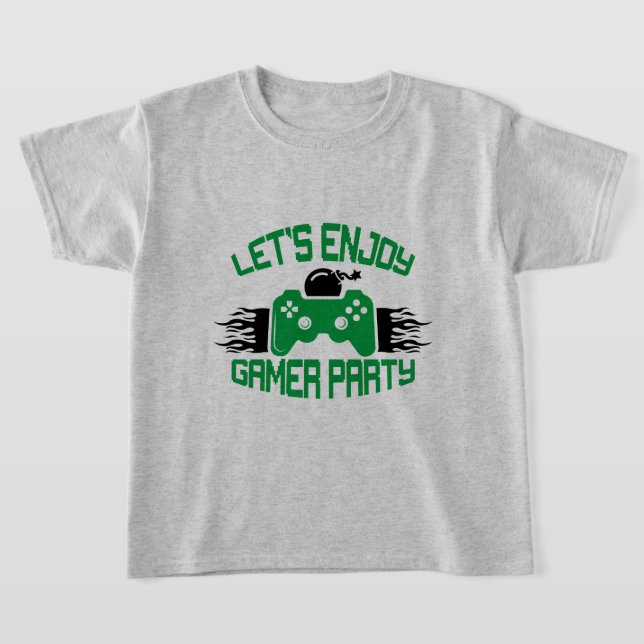 roligt för spelare party t shirt (Laydown)