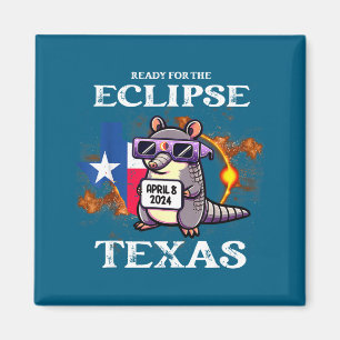 Roligt För Texas Solförmörkelse April 8 Magnet