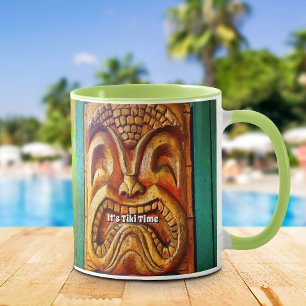 Roligt för Tiki Time Tropical Vintage Retro Coola Mugg