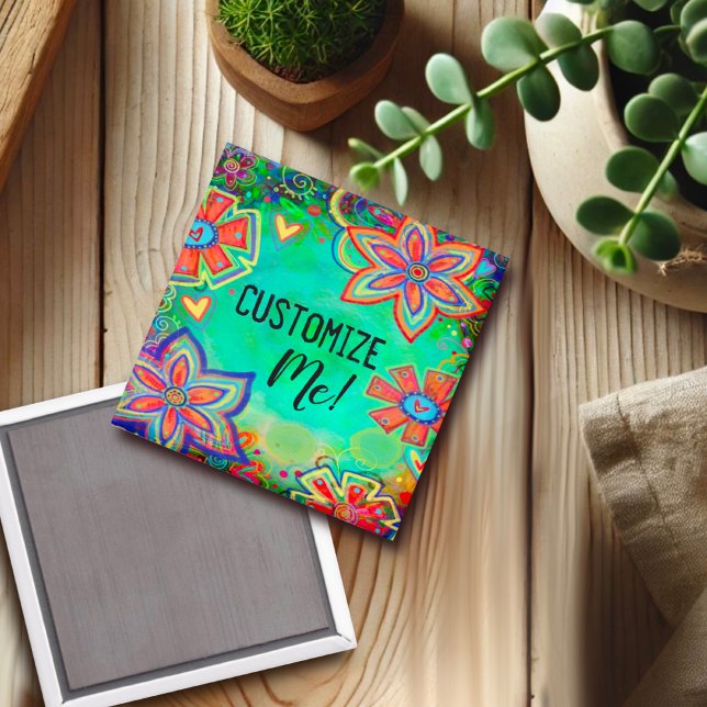 Roligt för Trendig av Blommigt Söt Inspiritivity a Magnet (Skapare uppladdad)