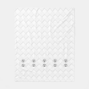 Roligt för uttag av elektrisk strömkälla Anpassa d Fleecefilt