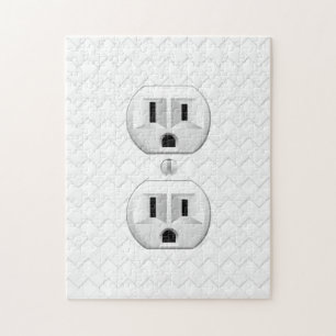 Roligt för uttag av elektrisk strömkälla Anpassa d Pussel