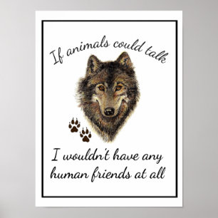 Roligt för Varg av för inspirationsanimerade vänn Poster