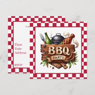 Roligt för vilket ändamål som helst BBQ party Inbjudningar
