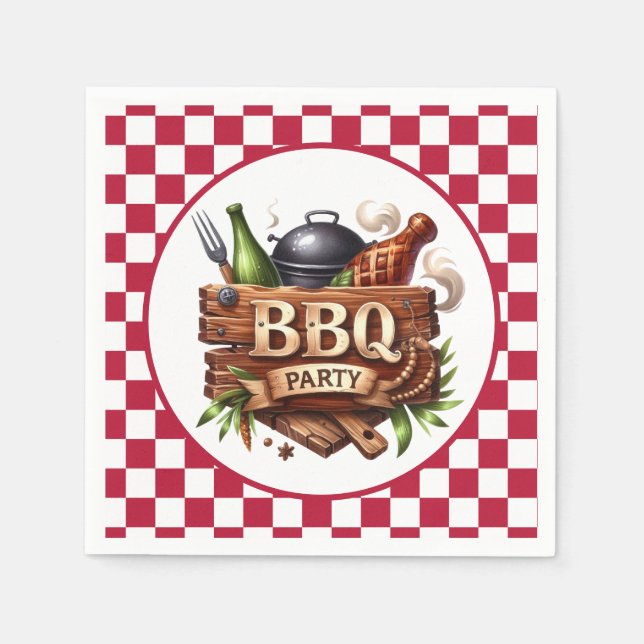 Roligt för vilket ändamål som helst BBQ party Pappersservett (Framsidan)