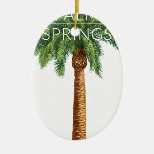 Roligt för Wellcoda Palm Spring helgdagsommar Julgransprydnad Keramik