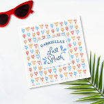 Roligt "Förra Stänk" TemaPersonligen Bachelorette Pappersservett<br><div class="desc">Gör vågar med vår chic förra Stänk Bachelorette Party Collection! Den här snyggten har vibrerande baddräkter och lekfull vatten stänk, och den gör att perfekten blir synlig för en oförglömlig strand eller vid poolsidebassäng. Från inbjudningar och banderoller till t-shirts och tote bags har vår samling allt du behöver för att...</div>