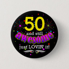 Roligt fortfarande Fantastisk vid 50 Grattis på fö Knapp