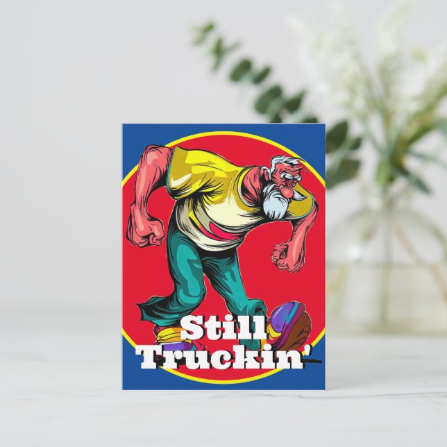 Roligt fortfarande Truckin' Vykort (Stående Fram)