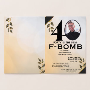 Roligt Forty är den Nya F-Bomben Damer Folierat Kort