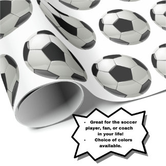 Roligt Fotboll Mönster vid Papper radbrytning Presentpapper