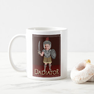 Roligt foto för pappa för Dadiator fars dag Kaffemugg