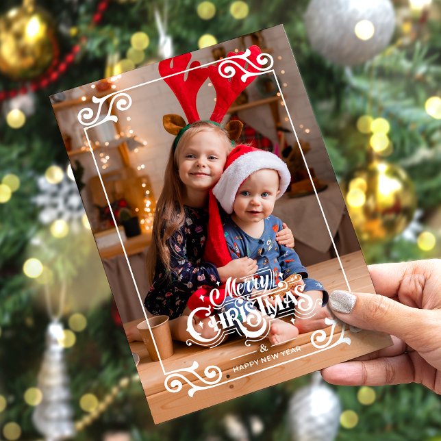 Roligt Foto på Gräns God jul  med hög jul Julkort (Skapare uppladdad)