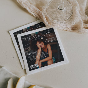 Roligt Foto på Napkin för student Magazine Cover Pappersservett