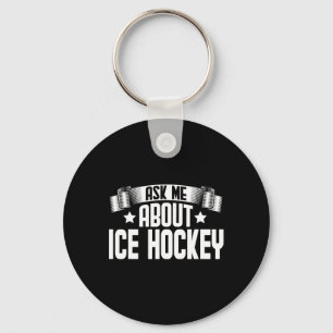 Roligt Fråga mig om Ice Hockey - Ice Hockey Player Nyckelring
