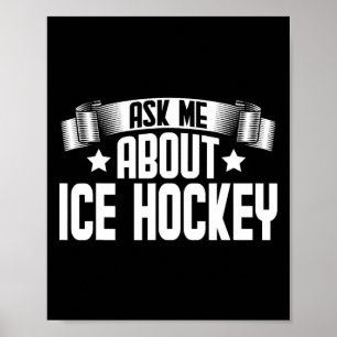 Roligt Fråga mig om Ice Hockey - Ice Hockey Player Poster