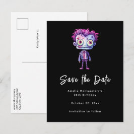 Roligt Frankensteins monster Halloween kul födelse Meddelande Vykort