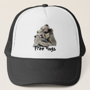 Roligt Free Hugs Watercolor Bears Hugger Keps
