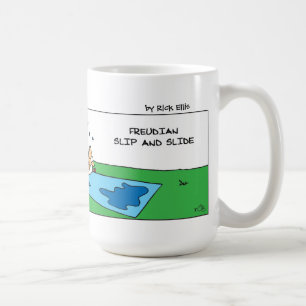 Roligt Freudian snedsteg och glidbana Kaffemugg