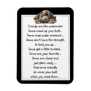 Roligt Friend är som Underförslitsoffert med Hund Magnet