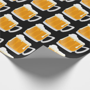 Roligt frothy ölmuggmönster presentpapper
