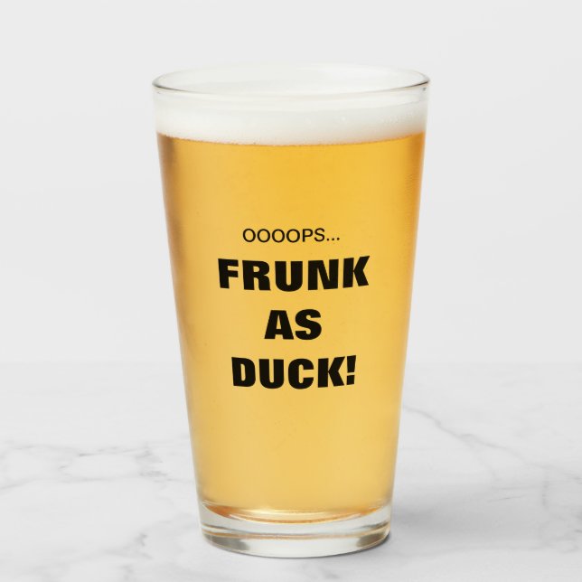 Roligt Frunk Som Anka! Öl Glaskopp (Framsida fylld)