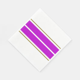 Roligt Fuchsia Rosa Tävla Rand på White Pappersservett