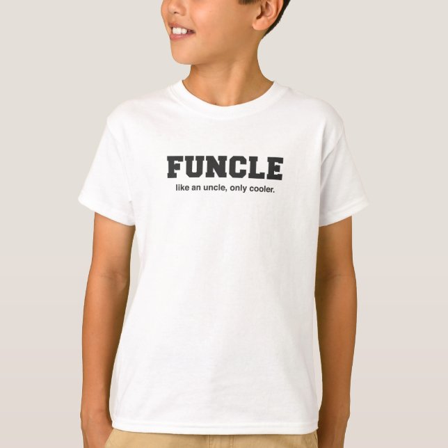 Roligt Funcle högskolatryck Tee Shirt (Framsida)
