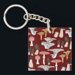 Roligt Fungi Mushroom Mönster<br><div class="desc">Ordna om utseendet med den här nyckelkedjan för coola. Gör en underbar gåva! Du kan anpassa den och även lägga till text. Kolla min butik för mycket mer färg och mönster! Säg till om du vill ha nåt anpassningsbar också.</div>