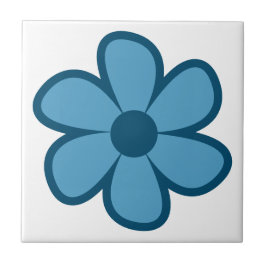 Roligt Funky 60 s 70-tal Retro Flower Ceramic Tile Kakelplatta