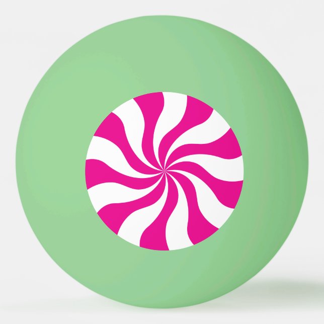 Roligt Funky Anpassade Peppermint Candy Pingisboll (Framsidan)