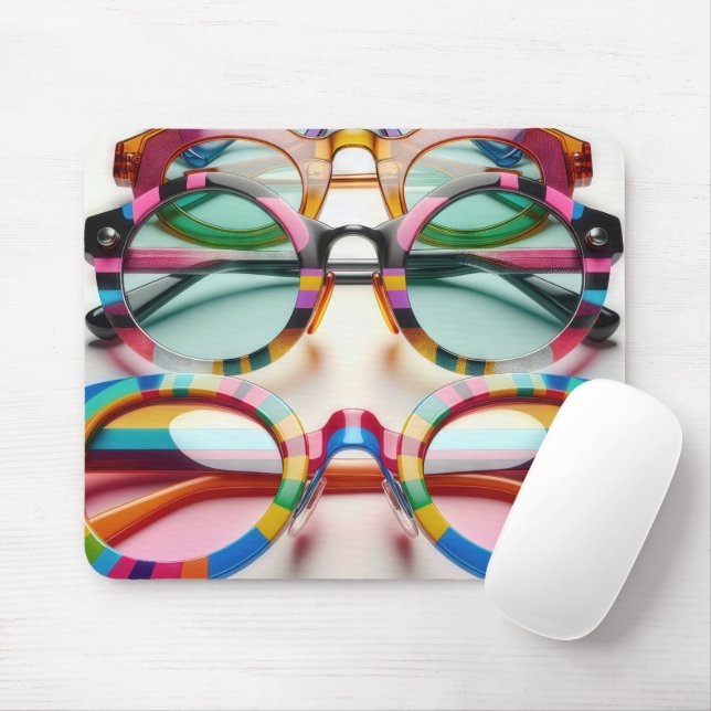 Roligt Funky Eyeglasses Musmatta (Med mus)