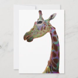 Roligt funky färglös Giraffe Poster Inbjudningar