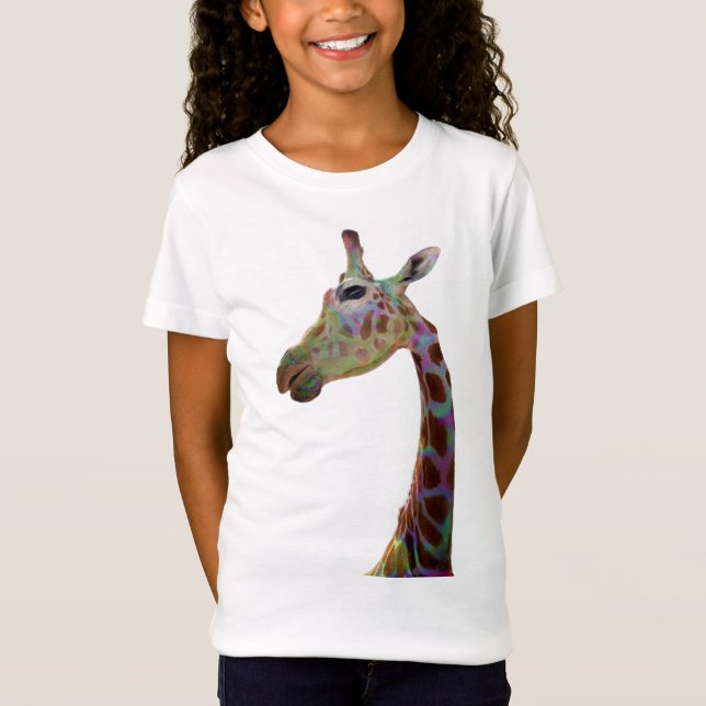 Roligt funky färglös Giraffe T-Shirt (Framsida)