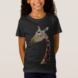Roligt funky färgstark Giraffe T Shirt