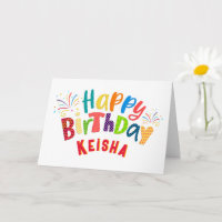 Roligt Funky Lycklig Smiles Birday Greeting Card