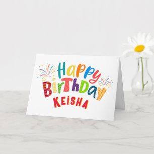 Roligt Funky Lycklig Smiles Birday Greeting Card Kort