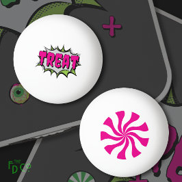Roligt Funky Peppermint Candy "Treat" Anpassade Pingisboll