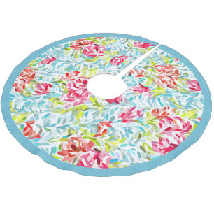 Roligt Funky Sommar Färg Paint Splatter Art Julgransmatta Borstad Polyester