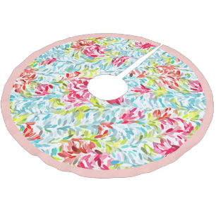 Roligt Funky Sommar Färg Paint Splatter Art Julgransmatta Borstad Polyester