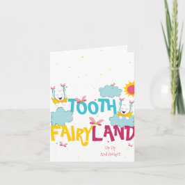Roligt Funny Cute Tooth Fairy Personlig Tack Kort