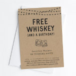 Roligt Funny Free Whiskey Födelsedagsfest inbjudan<br><div class="desc">Free Whiskey Födelsedagsfest inbjudan - en rolig inbjudan till en roligt födelsedagsfest.</div>