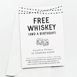 Roligt Funny Free Whiskey Födelsedagsfest inbjudan