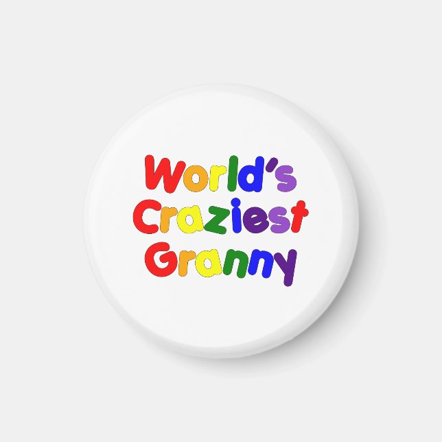 Roligt Funny Grandthers : World's Craziest Granny Magnet (Framsidan)