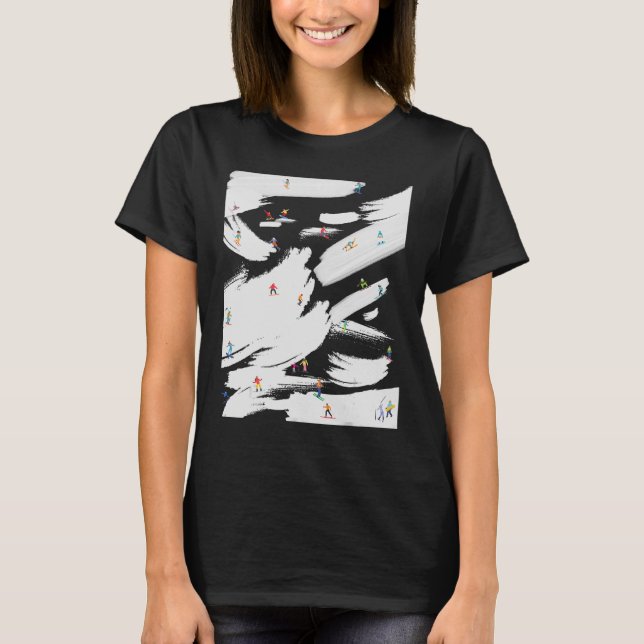 Roligt Funny Ski Snowboard Mountain Vacacation T Shirt (Framsida)