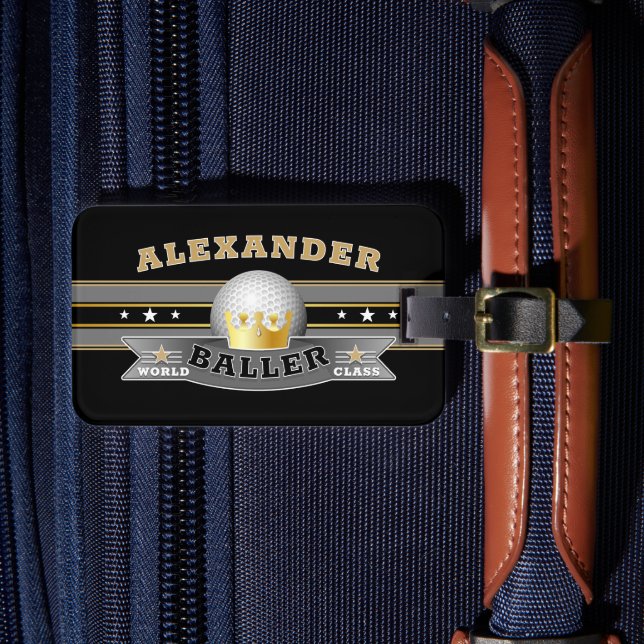 Roligt Funny World Class Baller på BLACK Bagagebricka (Framsida Insitu 4)