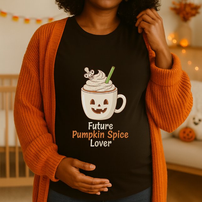 Roligt Future Pumpkin Spice Älskare Gravid Hallowe T Shirt (Skapare uppladdad)