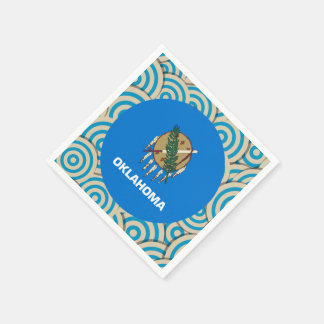 Roligt fylld, Oklahomas rundade flagga Pappersservett
