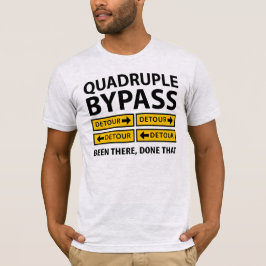 Roligt fyrdubbelt tecken för omväg för tee shirt