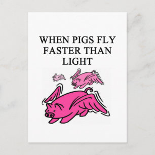 roligt fysikskämt vykort